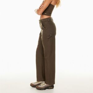 TNA Aritzia Greenwich Brown Wide-Leg Cargo Pants Size 0